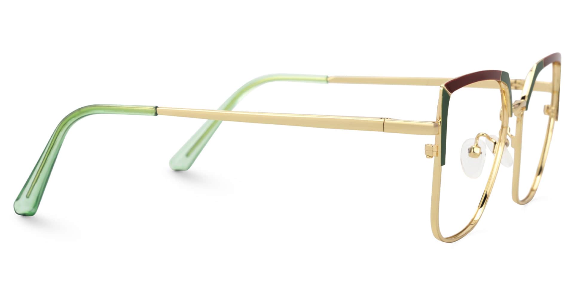 Shadai Red-Green Eyeglasses in Square Full-Frame  | Zeelool2