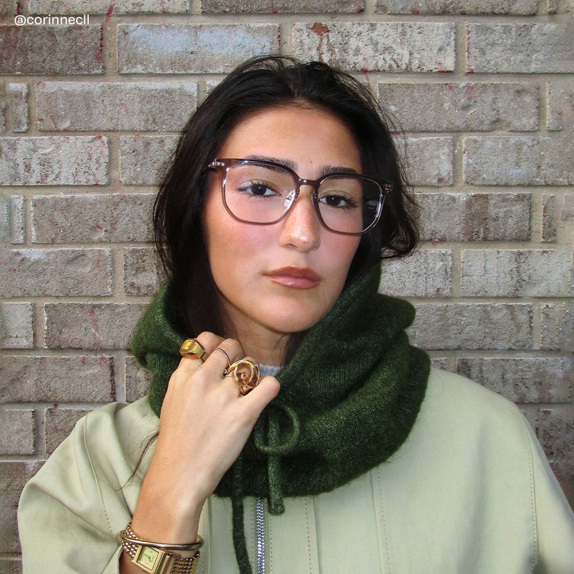 Eve Rectangle Brown Glasses