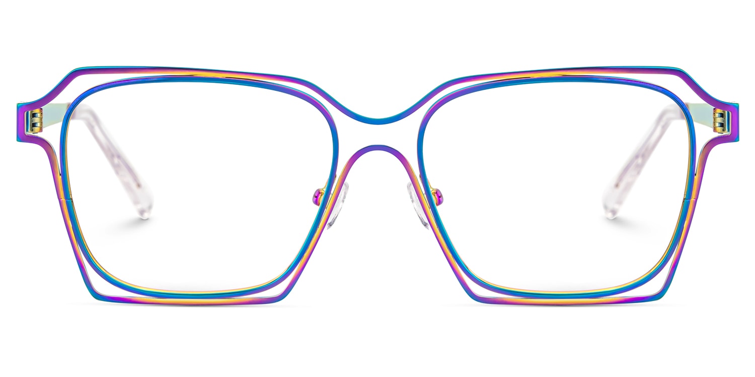 Foday Geometric Iridescent Glasses