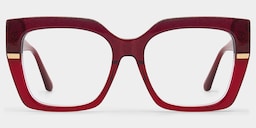 Mavis Square Red Glasses2
