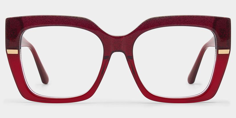 Mavis Red Square Glasses