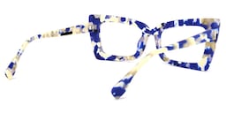 Newell Rectangle Blue-Floral Glasses3
