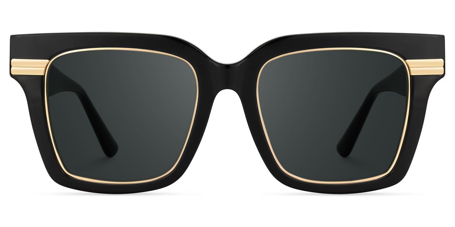 Taylor Square Black Color Frame Sunglasses for females | Zeelool0
