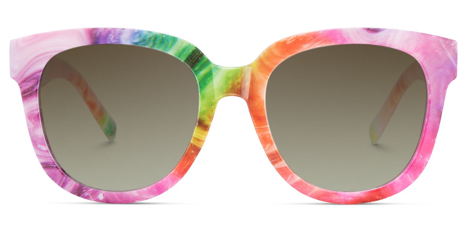 Multicolor Square Frame Glasses - Harrell on Sale | Zeelool0