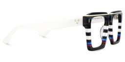 Kenish Black White Square Glasses4