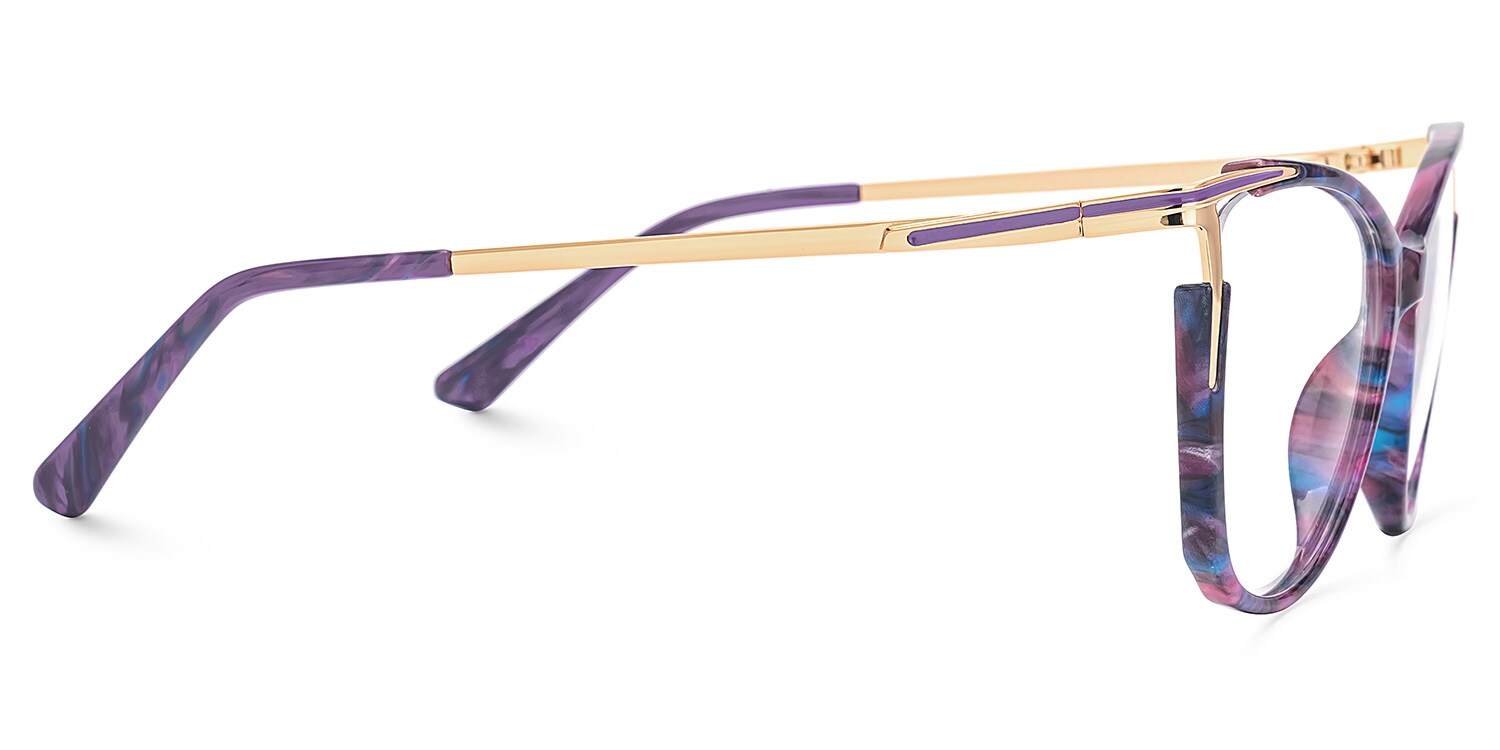 New Purple-Tortoise Color for Yomary Mixed-Material Eyeglasses  | Zeelool Optical2