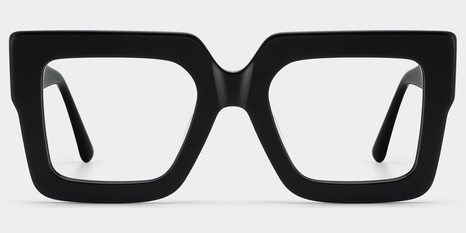 Brandon Square Black Frames and Prescription Glasses1