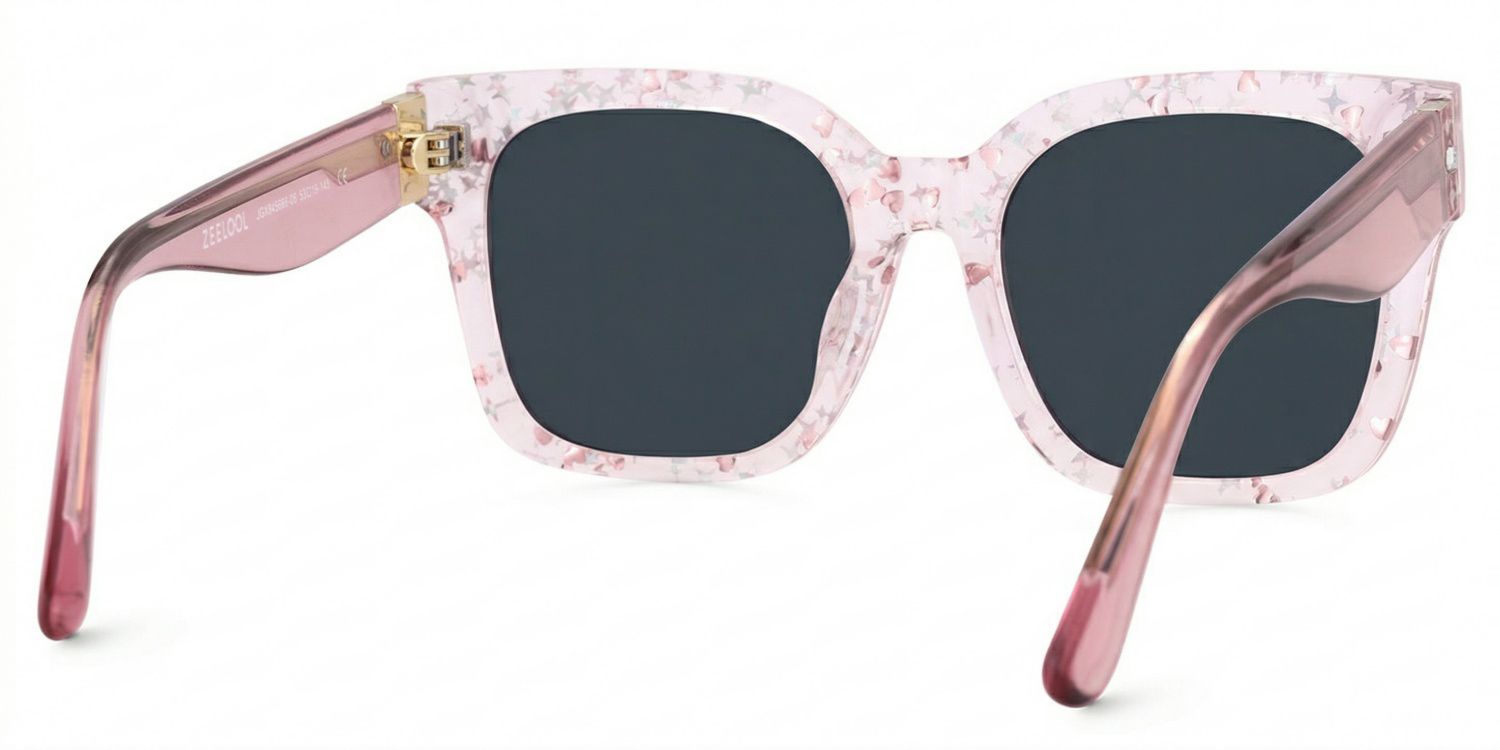 Scicluna Pink Square Polarized Sunglasses for Driving | ZEELOOL4
