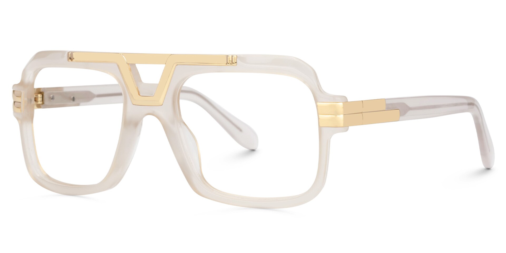 Croswell Acetate Aviator White Frame Glasses | Zeelool1
