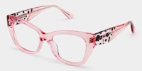 Skylar Butterfly Crystal Pink Glasses3