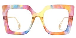 Qatar Square Rainbow Glasses0