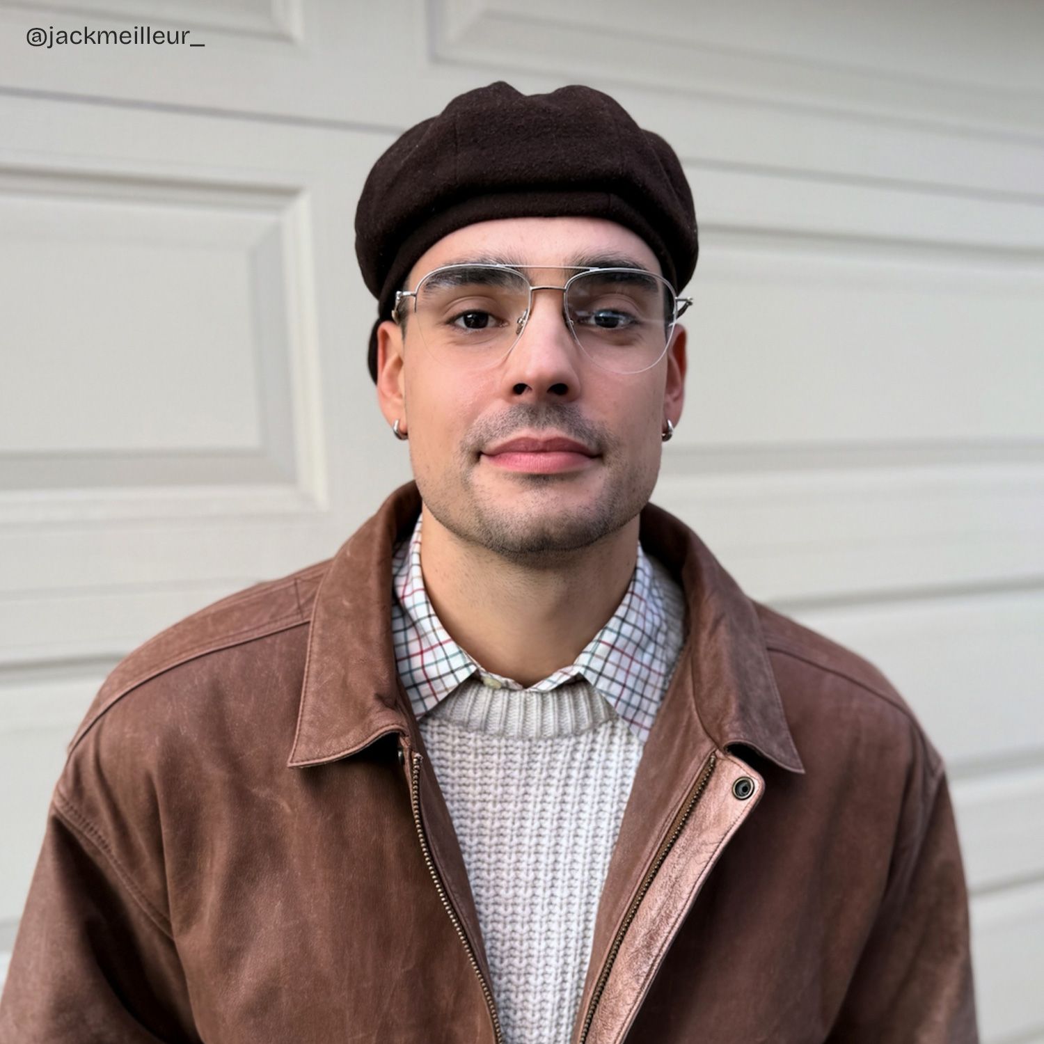Grayson Semi Rimless Aviator Glasses in Light Gold Frames | ZEELOOL6