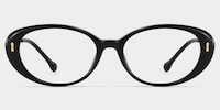 Blaire Oval Black Glasses0