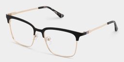 Cleo Browline Black Gold Glasses3
