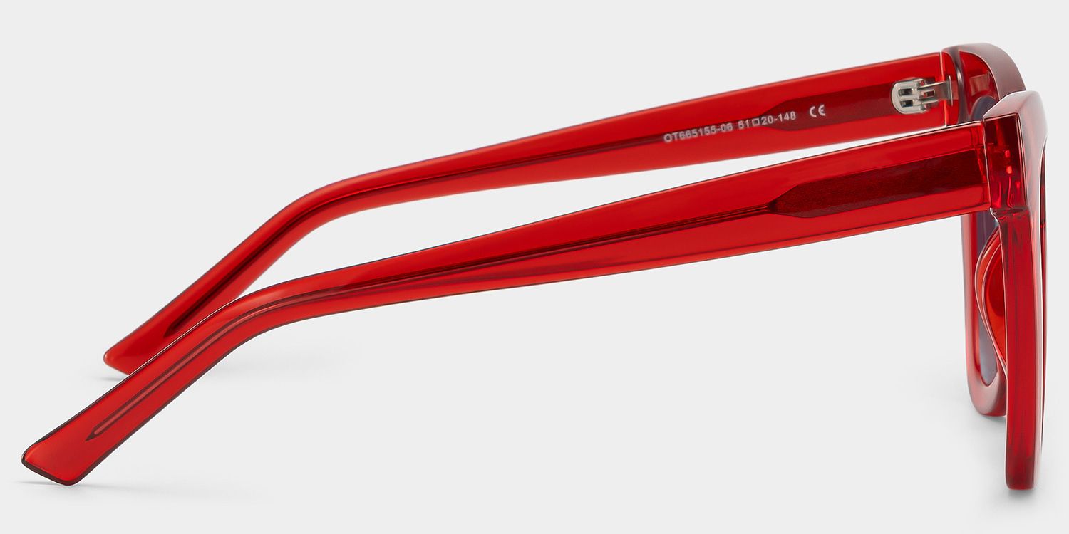 Yaser Cat Eye Style Red Frame Sunglasses | ZEELOOL3