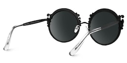 Nelida Round Black Glasses3