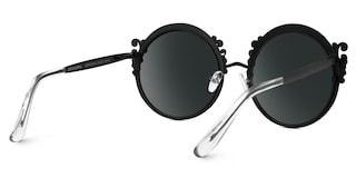 Nelida Round Black Glasses3