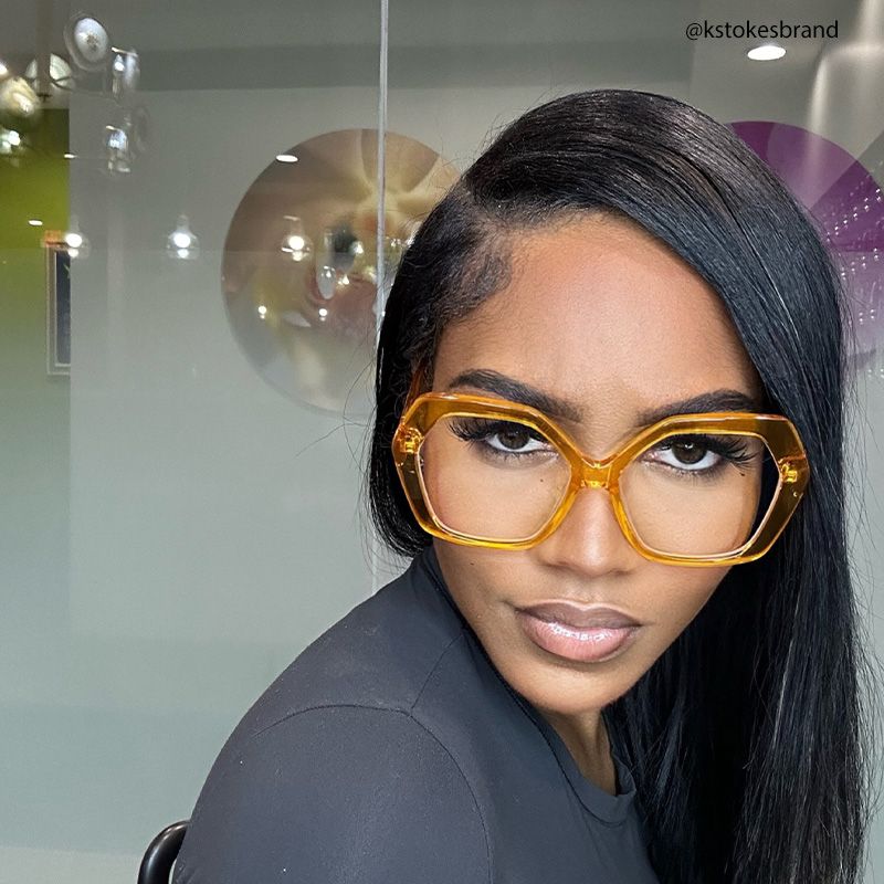 Piper Geometric Earthy-Yellow Glasses