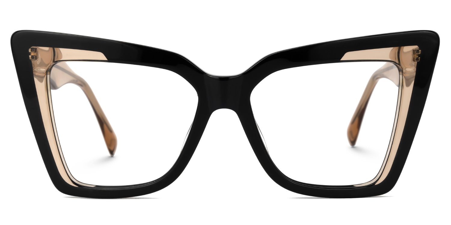 Brooklyn Cateye Black-Brown Eyeglasses and Glasses Frames0