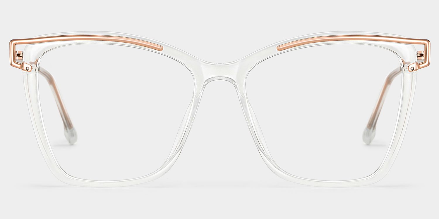 Krystle Square Clear Frame Glasses | Zeelool Optical3