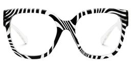Reineke Zebra Print Square Glasses0
