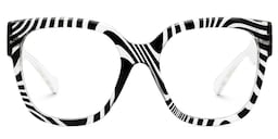 Reineke Square Zebra Print Glasses0