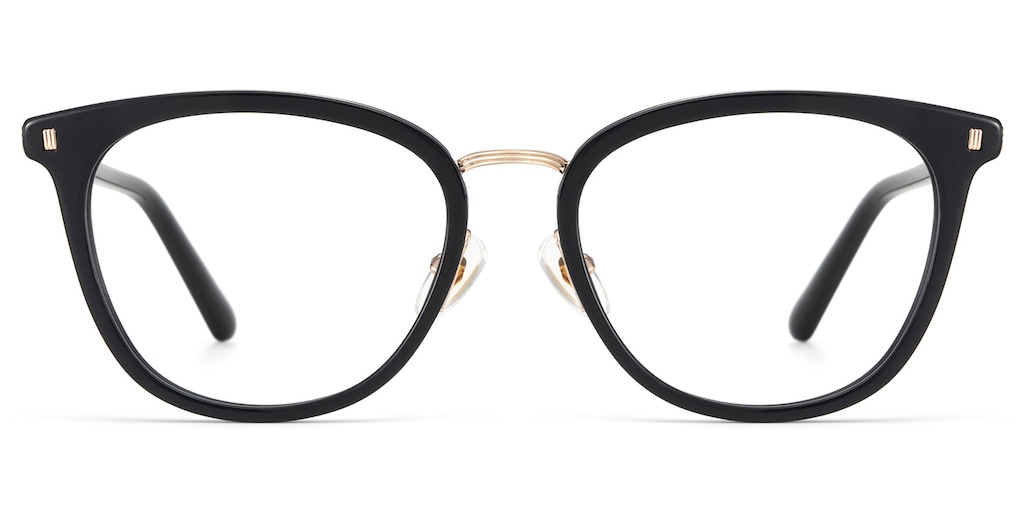 Caden Round Black Glasses