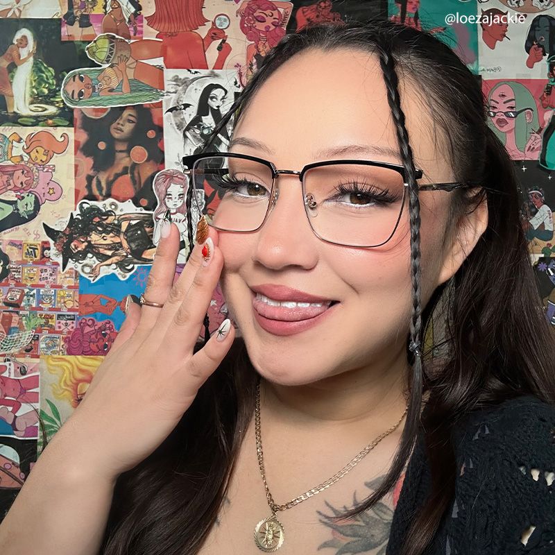 Kierriah Browline Black Glasses | Zeelool Glasses4