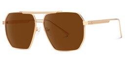 Quintero Aviator Brown Sunglasses1