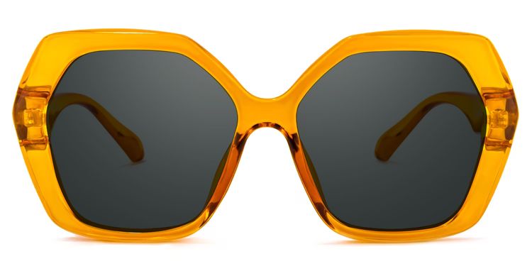 Piper Geometric Earthy-Yellow Glasses