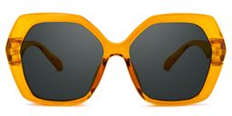 Piper Geometric Earthy-Yellow Glasses0