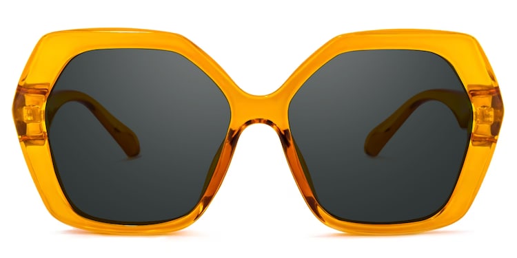 Piper Geometric Earthy-Yellow Glasses