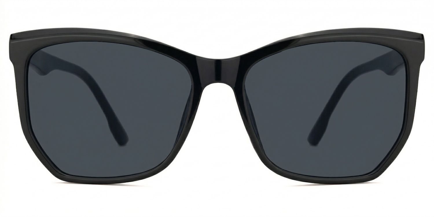 Libby Black Geometric Sunglasses to Frame Your Face | ZEELOOL0