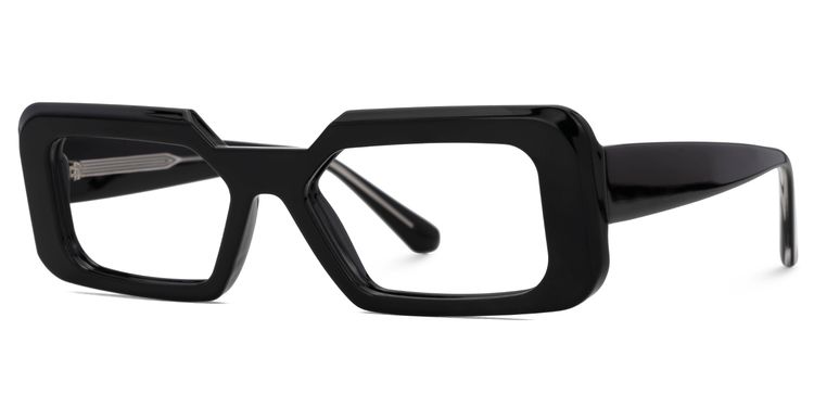 Tasew Rectangle Black Glasses