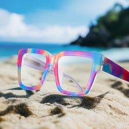 Pop Colorful Rectangle Glasses7