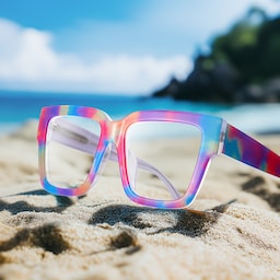 Pop Rectangle Colorful Glasses7