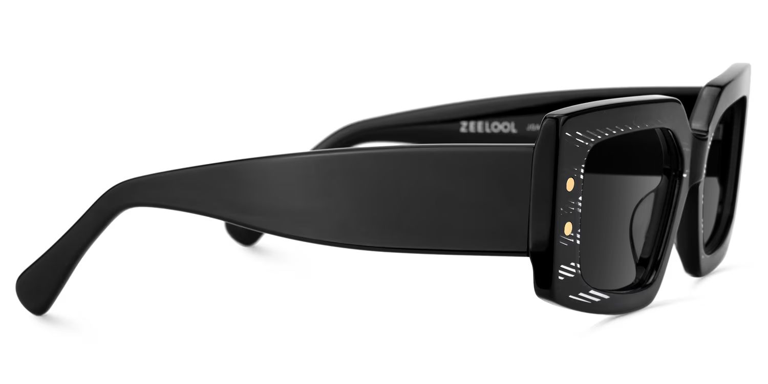 Full Rim Rectangle Eyeglasses In Black Color3