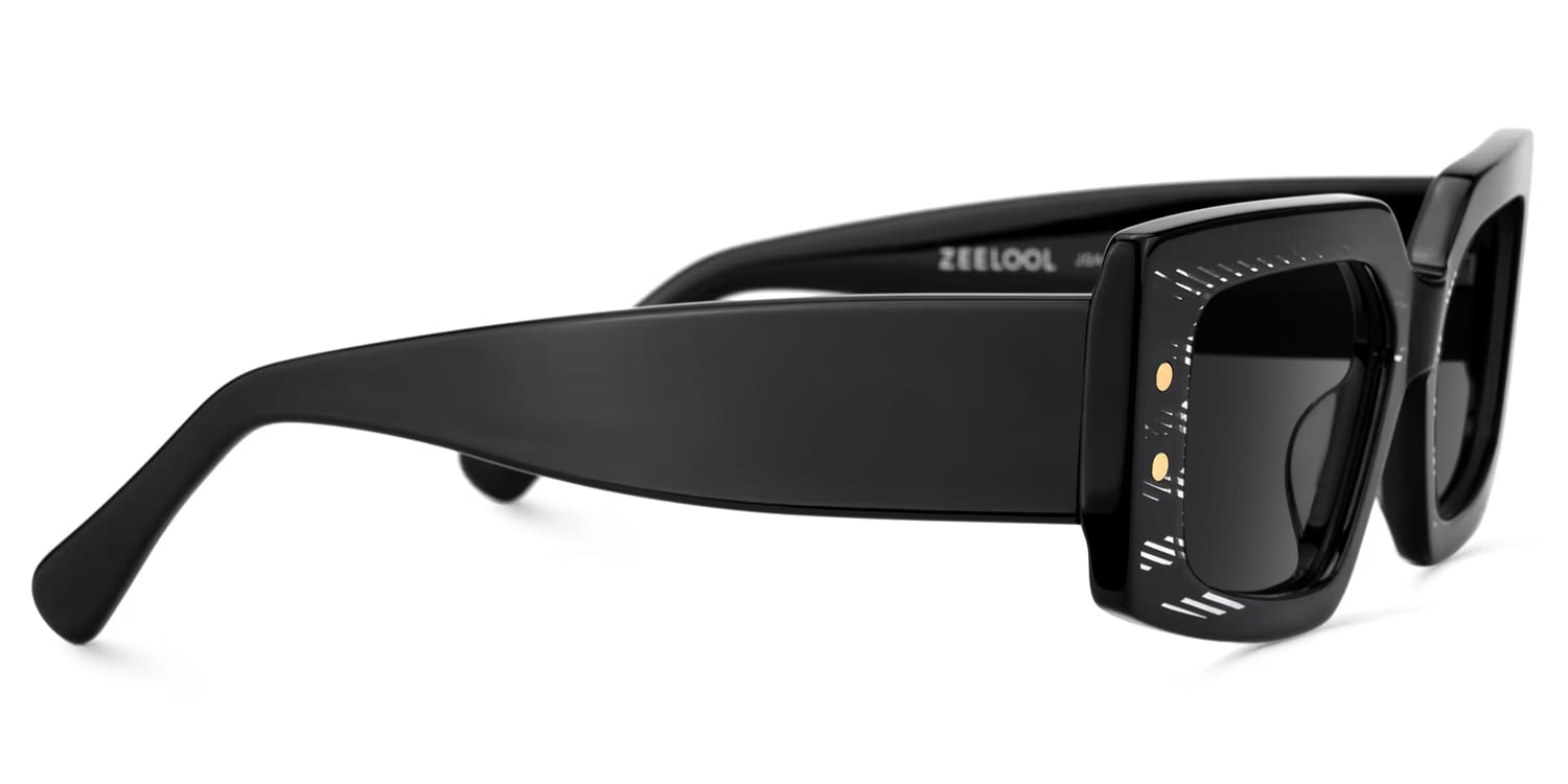 Jonas Rectangle Black Sunglasses3