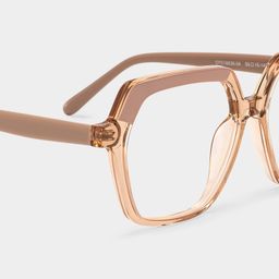 Norah Beige Geometric Glasses5