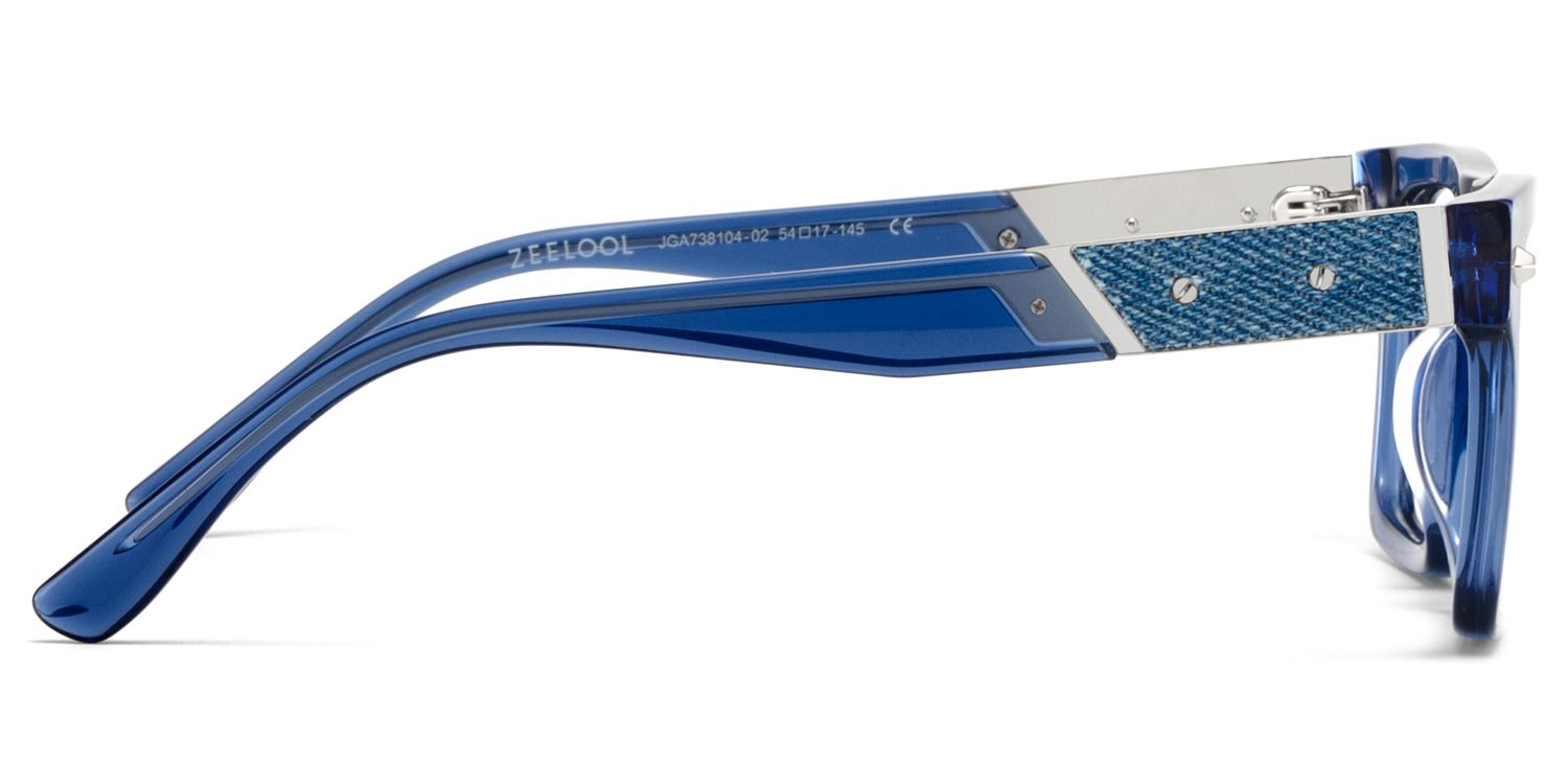 Trent Eyeglasses in Rectangle Blue Frame | Zeelool4