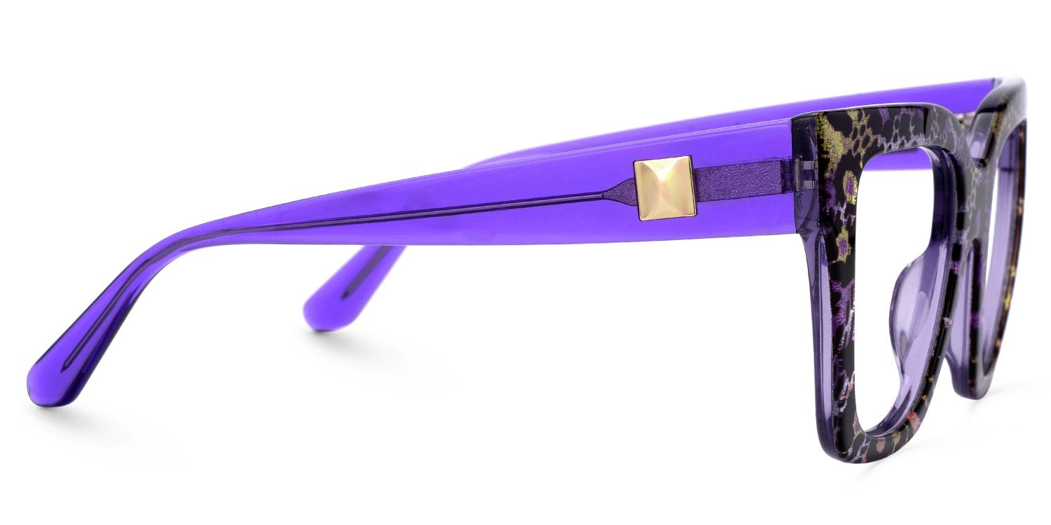 Affordable Snake Print Frame Ruby Square Glasses2