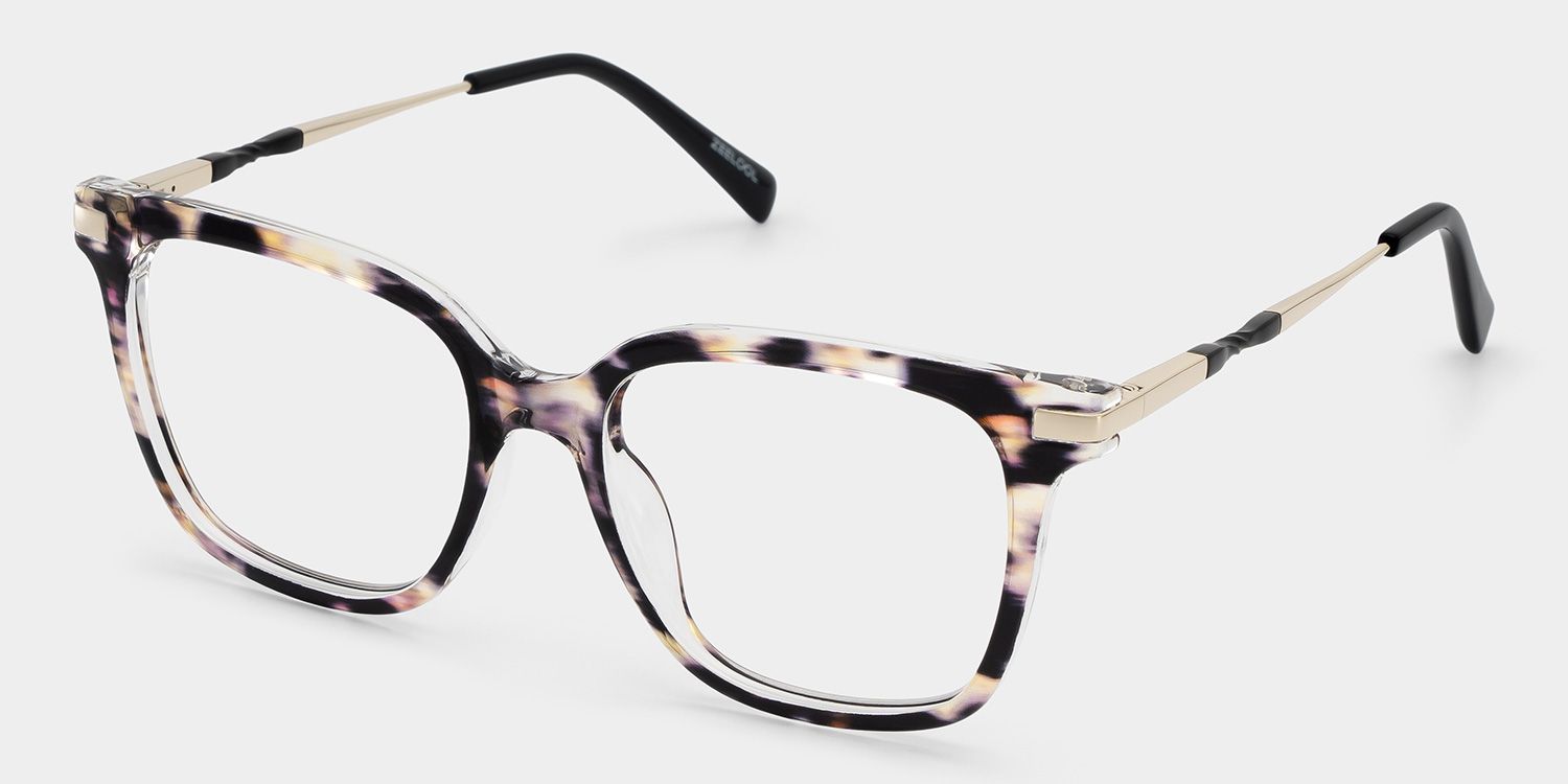 Jacqui Natural Tortoise Square TR90 Glasses | ZEELOOL