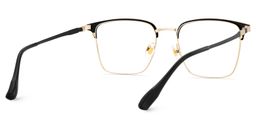 Dawson Browline Black Gold Glasses5