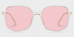 Payton Clear Geometric Sunglasses0