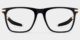 Stable Rectangle Black Glasses4