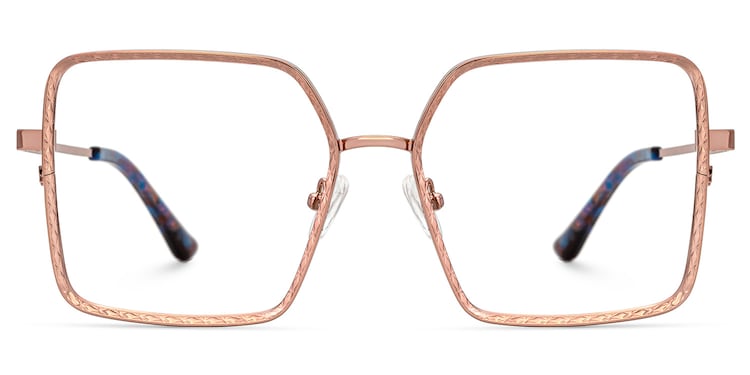 Toure Square Rose-Gold Glasses