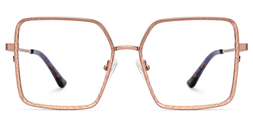 Toure Square Rose-Gold Glasses