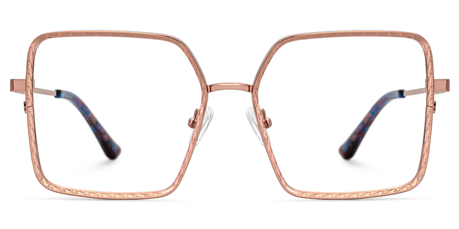 Toure Square Rose-Gold Glasses
