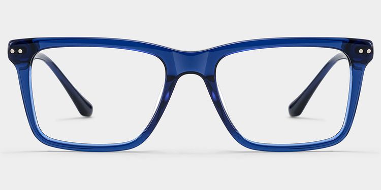 Harper Rectangle Blue Glasses