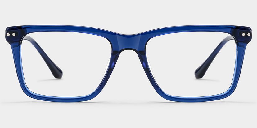 Harper Rectangle Blue Glasses